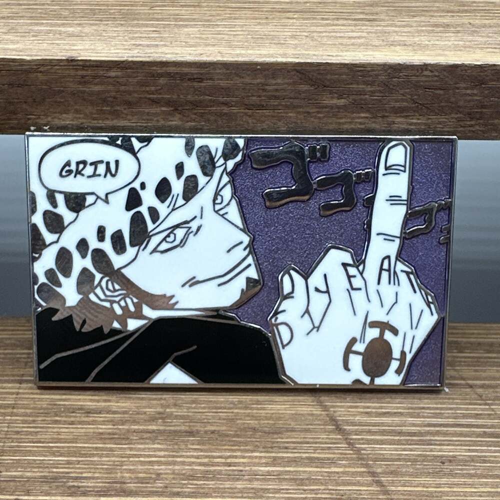 One Piece Trafalgar Law Grin Manga Panel Hard Enamel Pin Open Edition Rare Anime